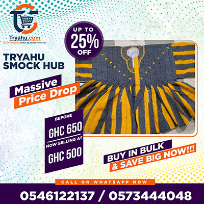 Premium Ghana Smock for Sale | Handwoven Fugu & Batakari  Tryahu